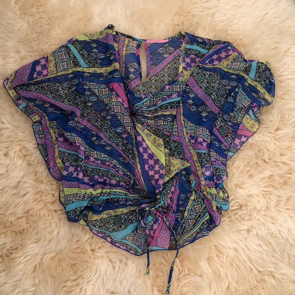 Multi colored Rachelle Blouse size L - Picture 2 of 5